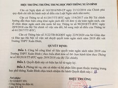 Công Khai Quyết Toán Ngân Sách Năm 2019