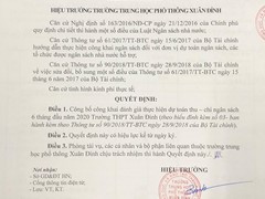 Công Khai Thực Hiện Dự Toán Thu Chi Ngân Sách 6 Tháng Đầu Năm 2020