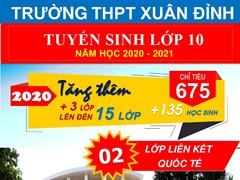 Trường THPT Xuân Đỉnh Tuyển Sinh năm học 2020-2021