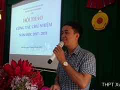 Hội thảo công tác chủ nhiệm năm học 2017-2018