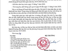 Bộ GD - ĐT Thông Báo Lùi Kỳ Thi THPT Quốc Gia 