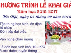 Chương trình lễ khai giảng năm học 2016-2017