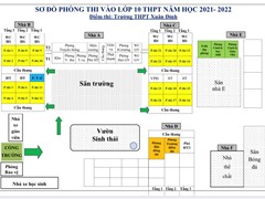 Sơ Đồ Phòng Thi - Kỳ Thi Tuyển Sinh Vào 10 (NH: 2021-2022)