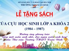 Buổi lễ tặng sách của cựu học sinh lớp A-K25 trường THPT Xuân Đỉnh