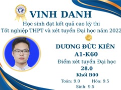 Vinh Danh Học Sinh Đạt Thành Tích Xuất Sắc Trong Kỳ Thi Tốt Nghiệp THPT và Xét Tuyển Đại Học Năm 2022