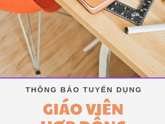 Thông Báo Tuyển Dụng Giáo Viên Hợp Đồng