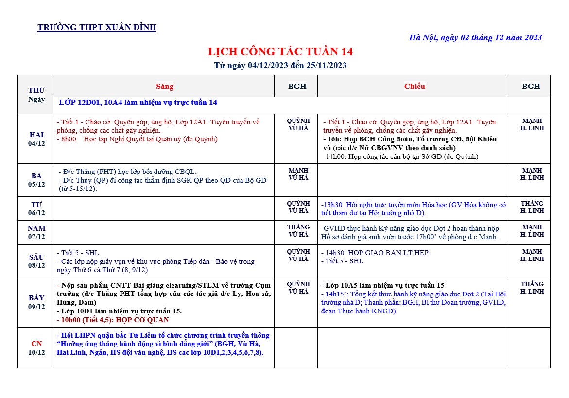 14. Lich Tuan 14 4 9.12.2023