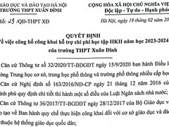 Công khai hỗ trợ chi phí học tập HKII năm học 2023-2024