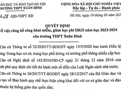 Công khai miễn giảm học phí HKII năm học 2023-2024