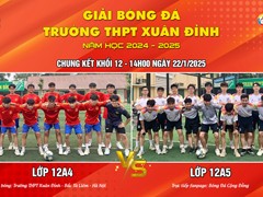 Lần đầu tiên các trận chung kết giải bóng đá nam HS trường THPT Xuân Đỉnh được phát trực tiếp trên các nền tảng số