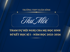 Thư Mời Họp Phụ Huynh Sơ Kết Học Kì I Năm Học 2025-2026