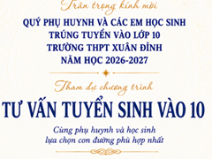 Thông Báo Chương Trình Tư Vấn Tuyển Sinh Vào Lớp 10 Năm Học 2026-2027