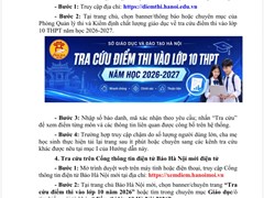Hướng Dẫn Tra Cứu Điểm Thi Vào Lớp 10 THPT Năm Học 2026-2027